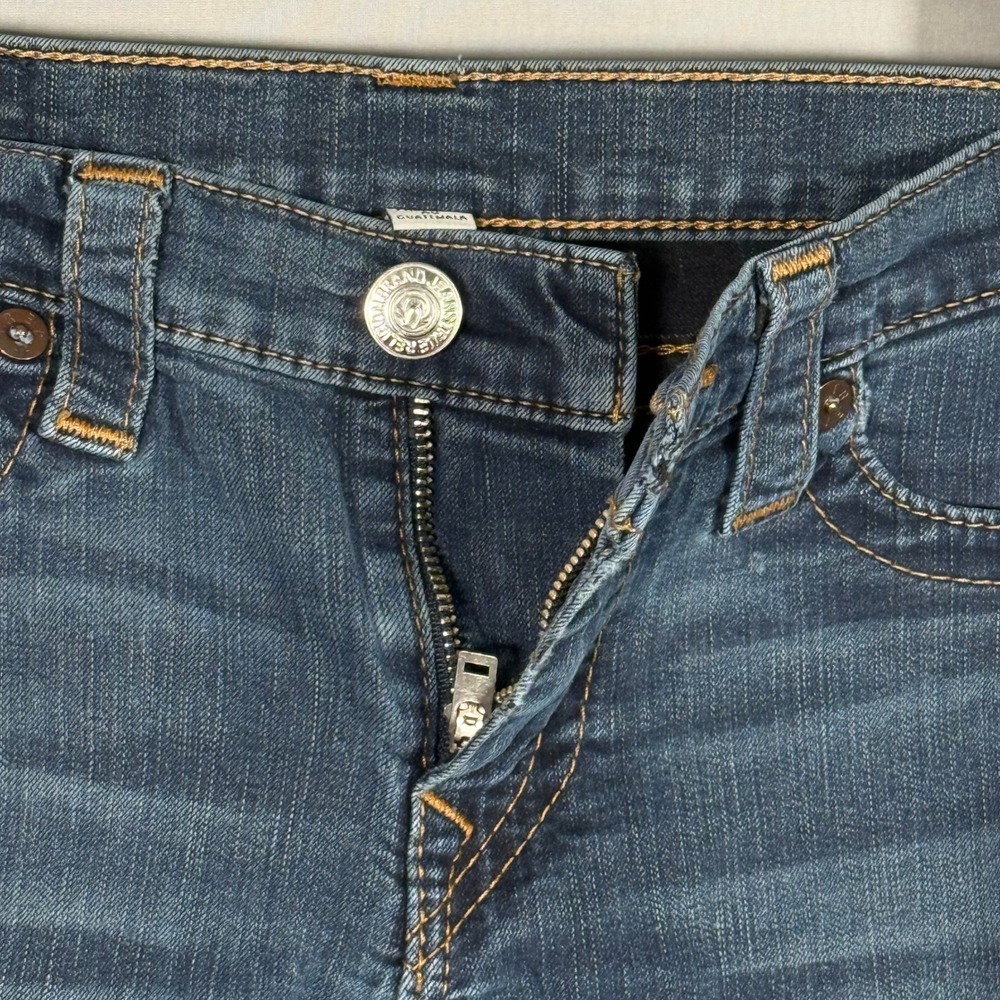 True Religion Legging w/ Flaps Dark Wash Skinny Jeans Low Rise Womens 28 - Picture 6 of 14